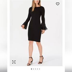 Calvin Klein Black Bell Sleeve Dress
